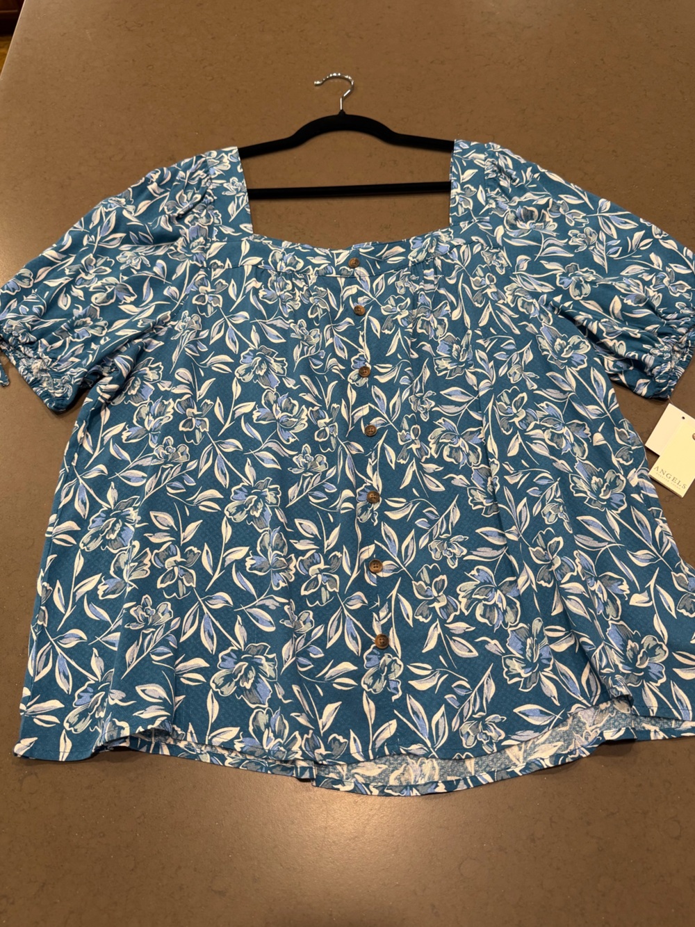 NWT Angels Forever Young Floral Blouse Size 2X
